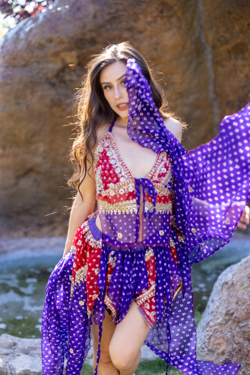 Ruby Amethyst Butterfly Set