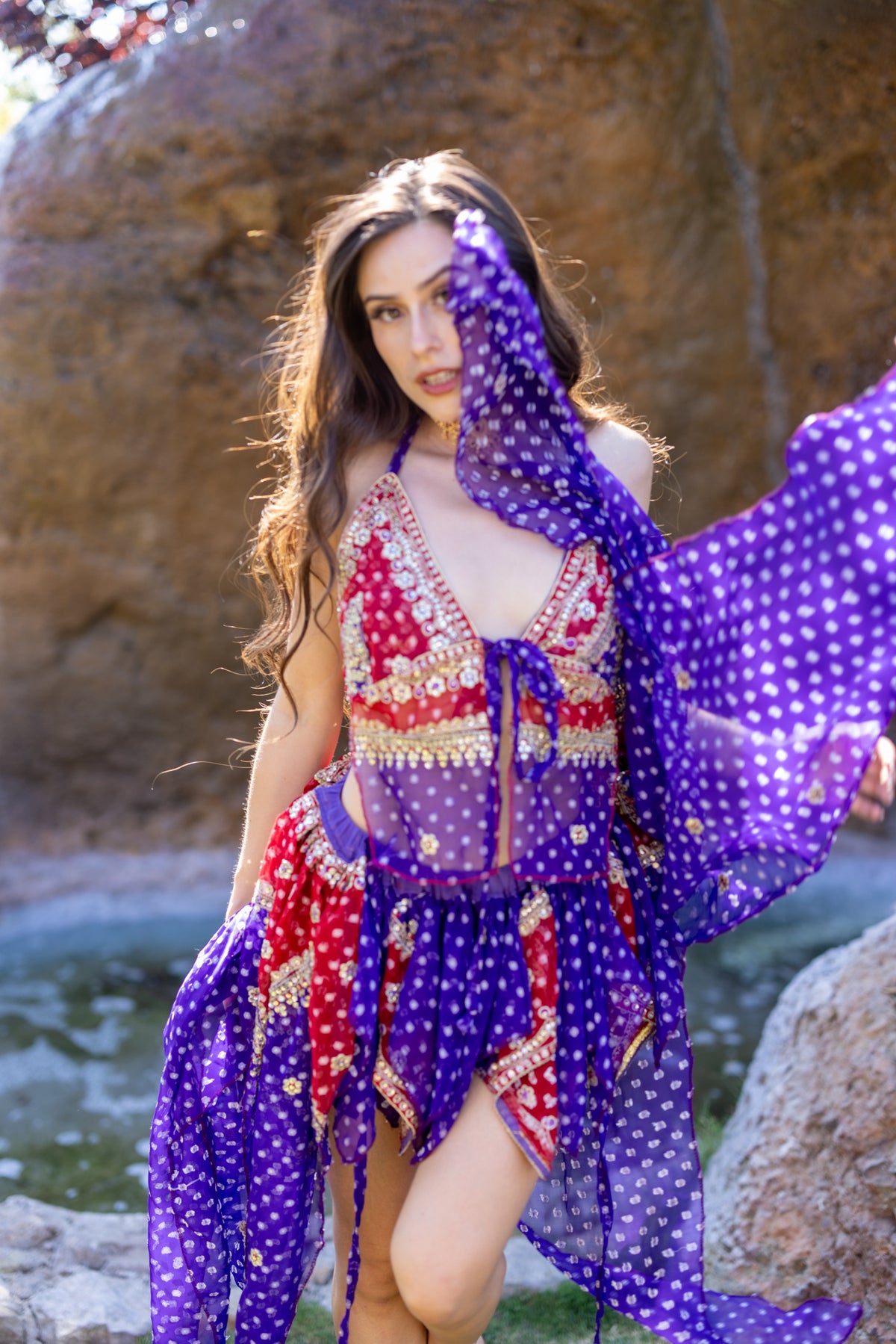 Ruby Amethyst Butterfly Set