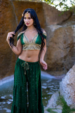 Load image into Gallery viewer, Emerald Gold Sharara Pants Set
