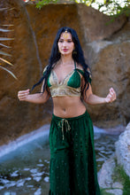 Load image into Gallery viewer, Emerald Gold Sharara Pants Set
