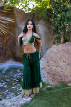 Load image into Gallery viewer, Emerald Gold Sharara Pants Set
