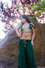 Load image into Gallery viewer, Emerald Gold Sharara Pants Set
