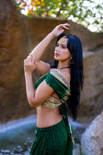 Load image into Gallery viewer, Emerald Gold Sharara Pants Set
