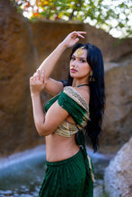 Load image into Gallery viewer, Emerald Gold Sharara Pants Set
