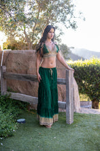 Load image into Gallery viewer, Emerald Gold Sharara Pants Set
