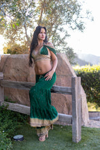Load image into Gallery viewer, Emerald Gold Sharara Pants Set
