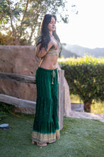 Load image into Gallery viewer, Emerald Gold Sharara Pants Set
