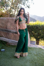 Load image into Gallery viewer, Emerald Gold Sharara Pants Set
