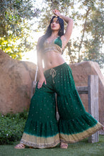 Load image into Gallery viewer, Emerald Gold Sharara Pants Set

