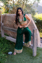 Load image into Gallery viewer, Emerald Gold Sharara Pants Set

