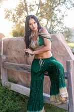 Load image into Gallery viewer, Emerald Gold Sharara Pants Set
