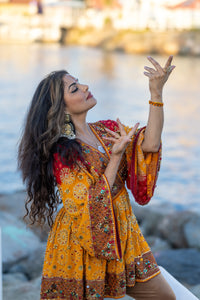 Fire Flower Babydoll Dress