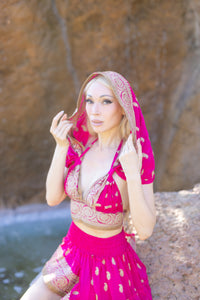 Pink Lotus Bollywood Set