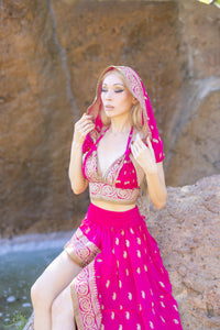 Pink Lotus Bollywood Set