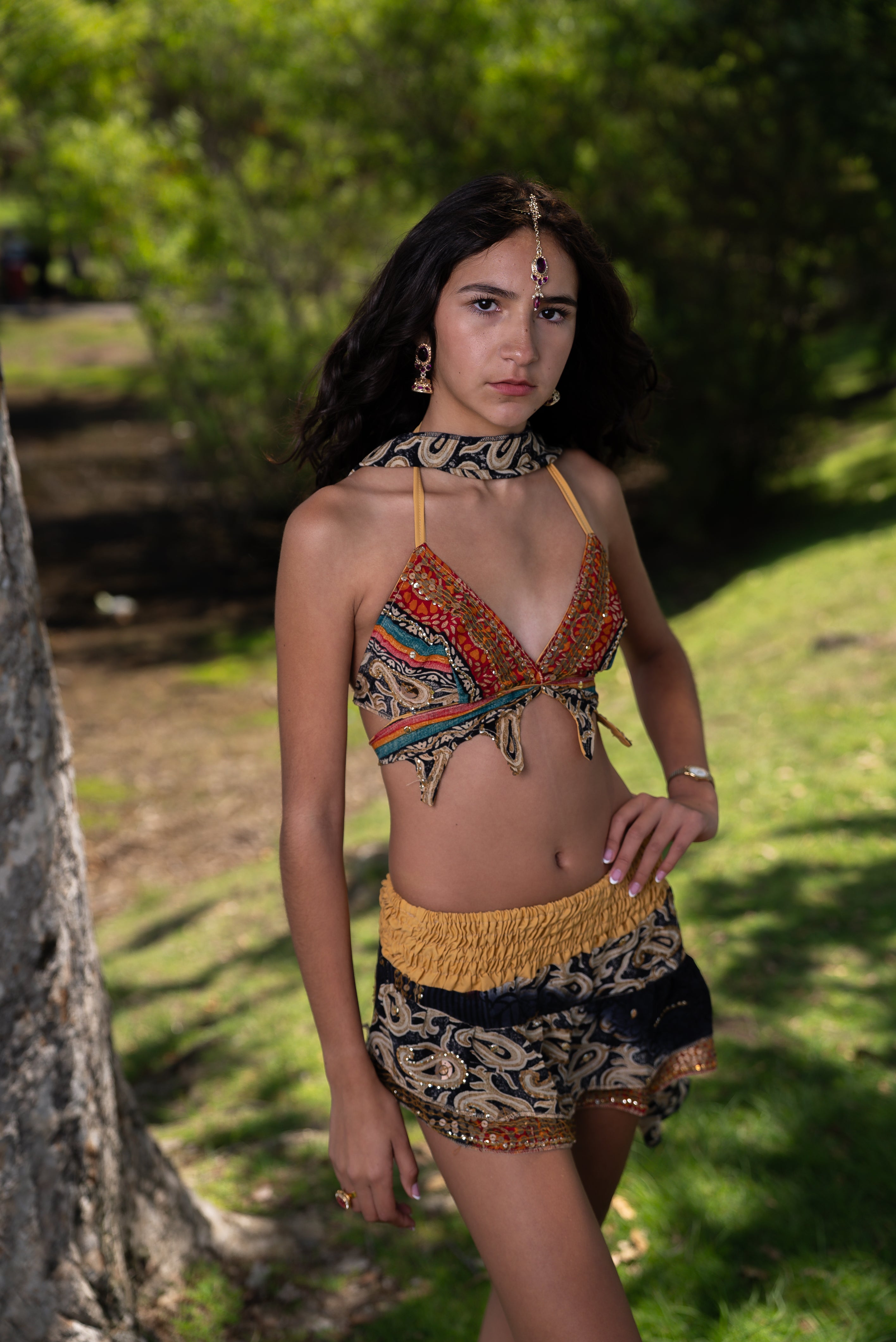Bohemian rainbow Shakti set