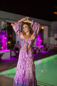 Pastel Bloom Sharara Pants Set