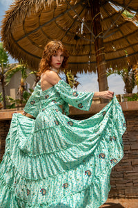 Baby Blue Bandhani Bollywood Set