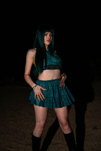 Load image into Gallery viewer, teal mystic micro mini skirt set

