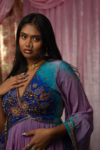 Load image into Gallery viewer, Lavender Dreams Anarkali Kimono Dress
