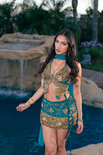 Load image into Gallery viewer, Blue Moonstone Lace up Mini Skirt Set
