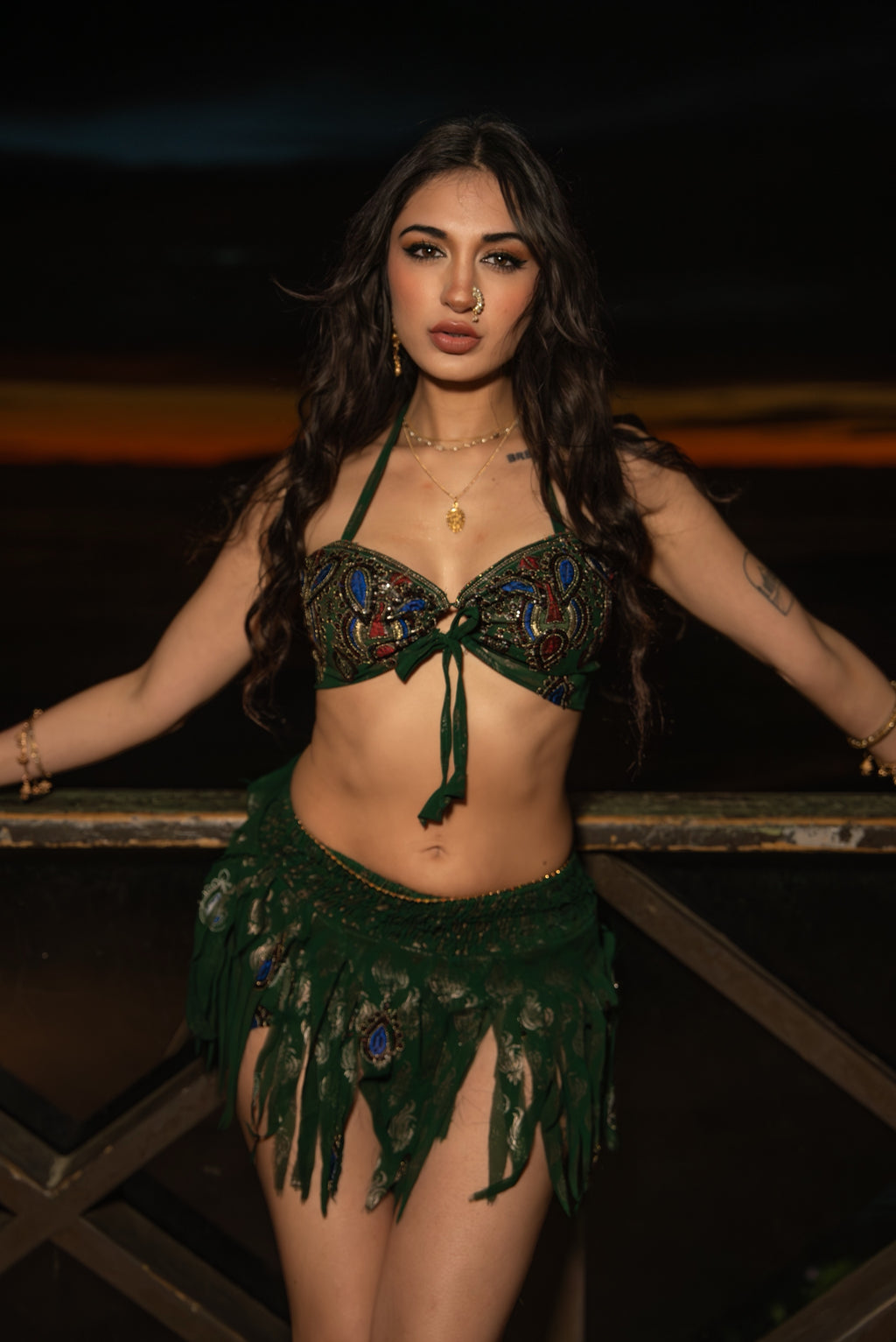 Emerald Jungle skirt set