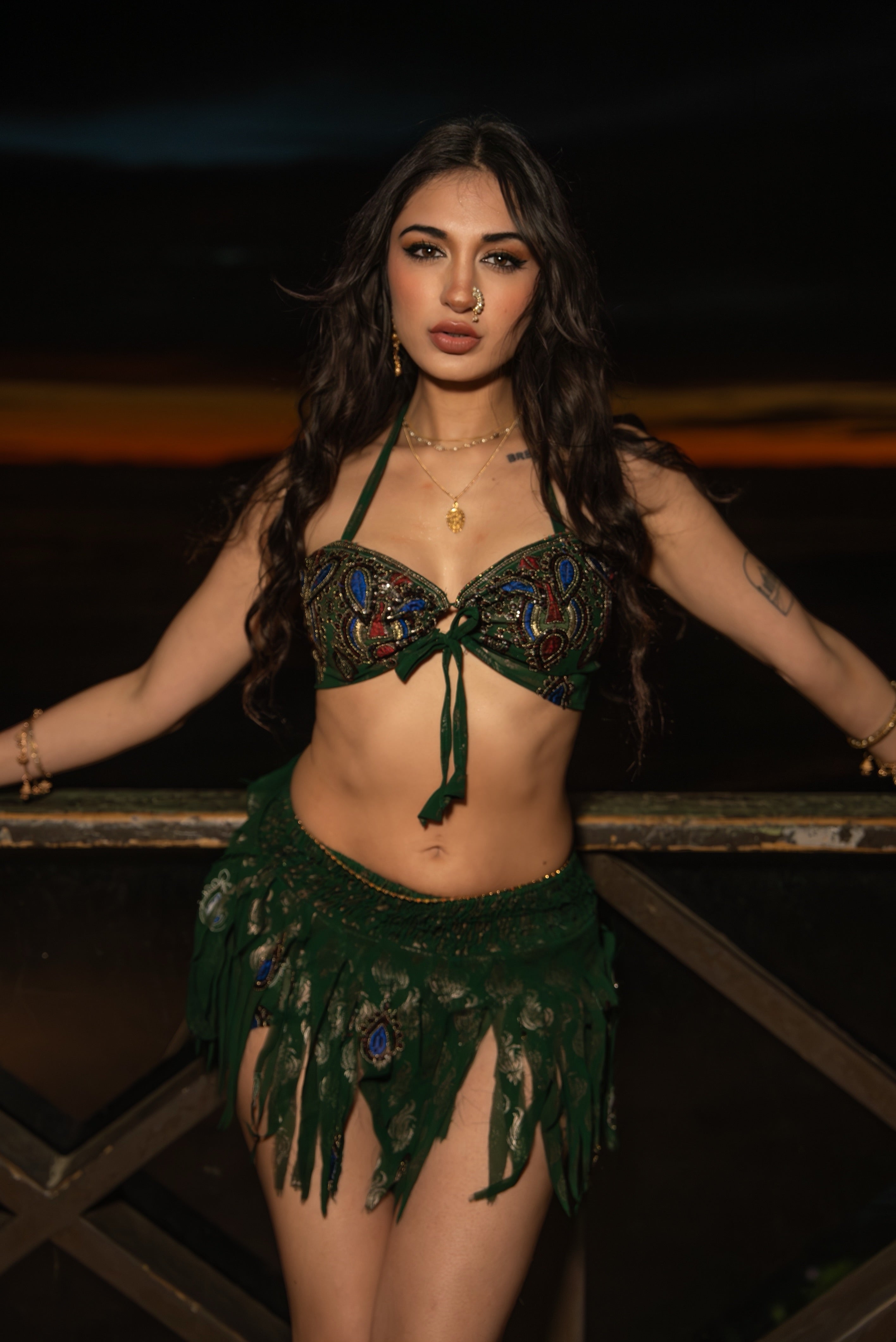 Emerald Jungle skirt set