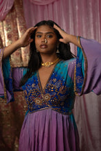 Load image into Gallery viewer, Lavender Dreams Anarkali Kimono Dress
