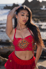 Load image into Gallery viewer, Fire Lotus Ruffle Mini Skirt Set
