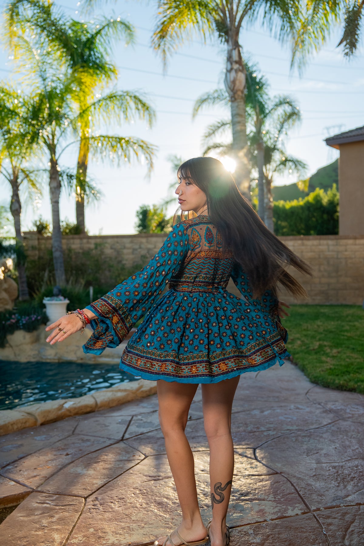 Aztec Azula Mini Babydoll Dress