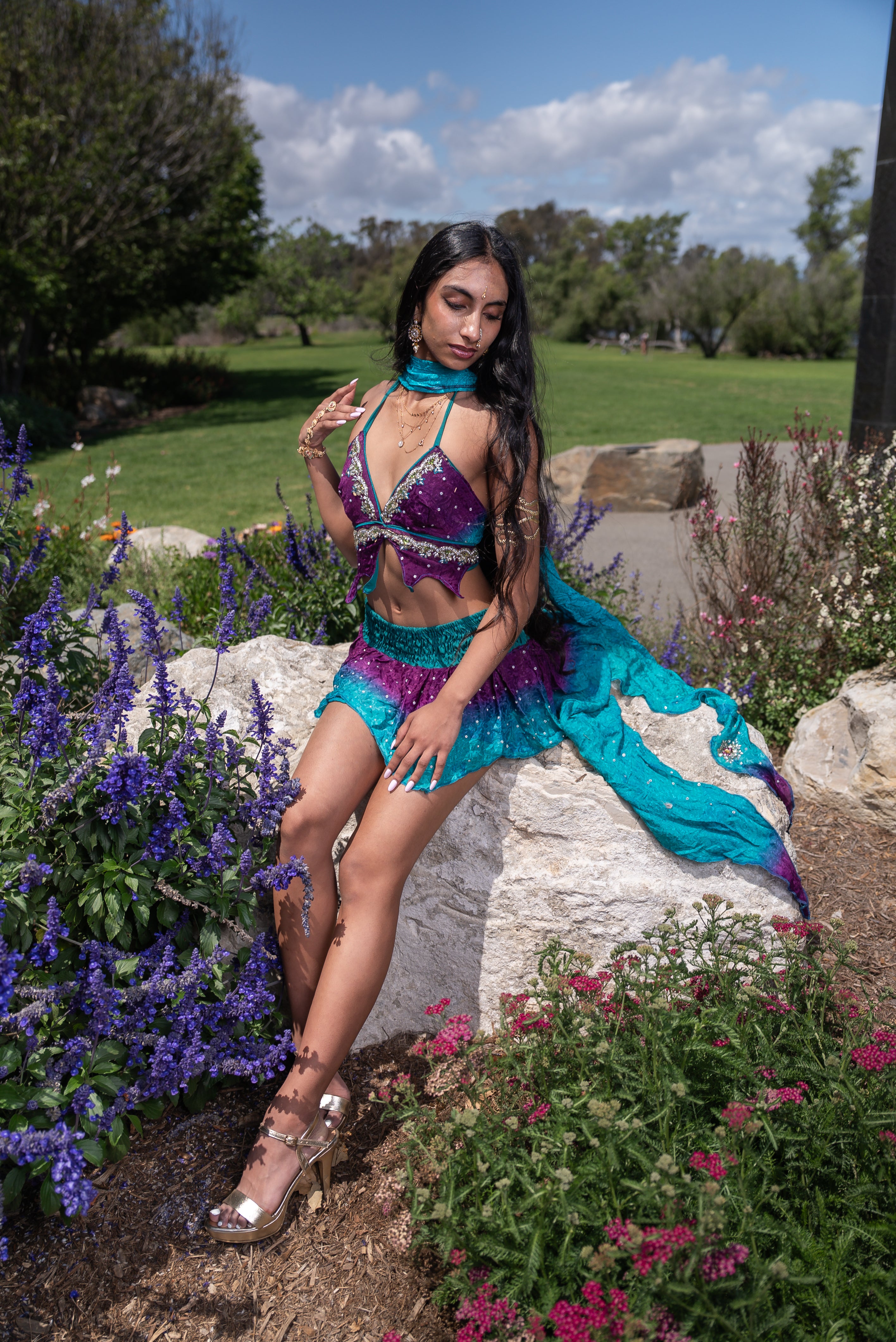 amethyst mermaid butterfly set