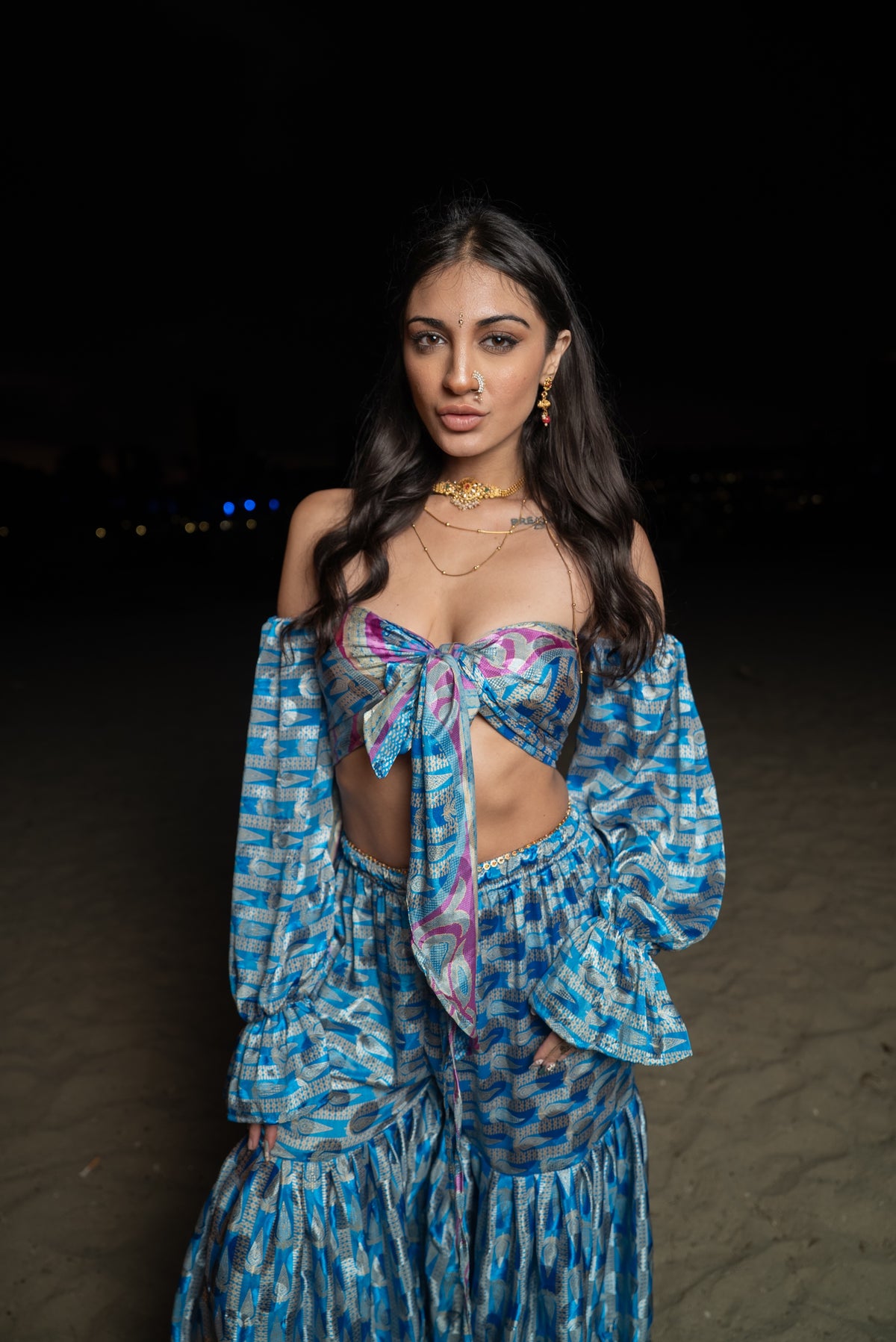 Mermaid princess sharara pants set