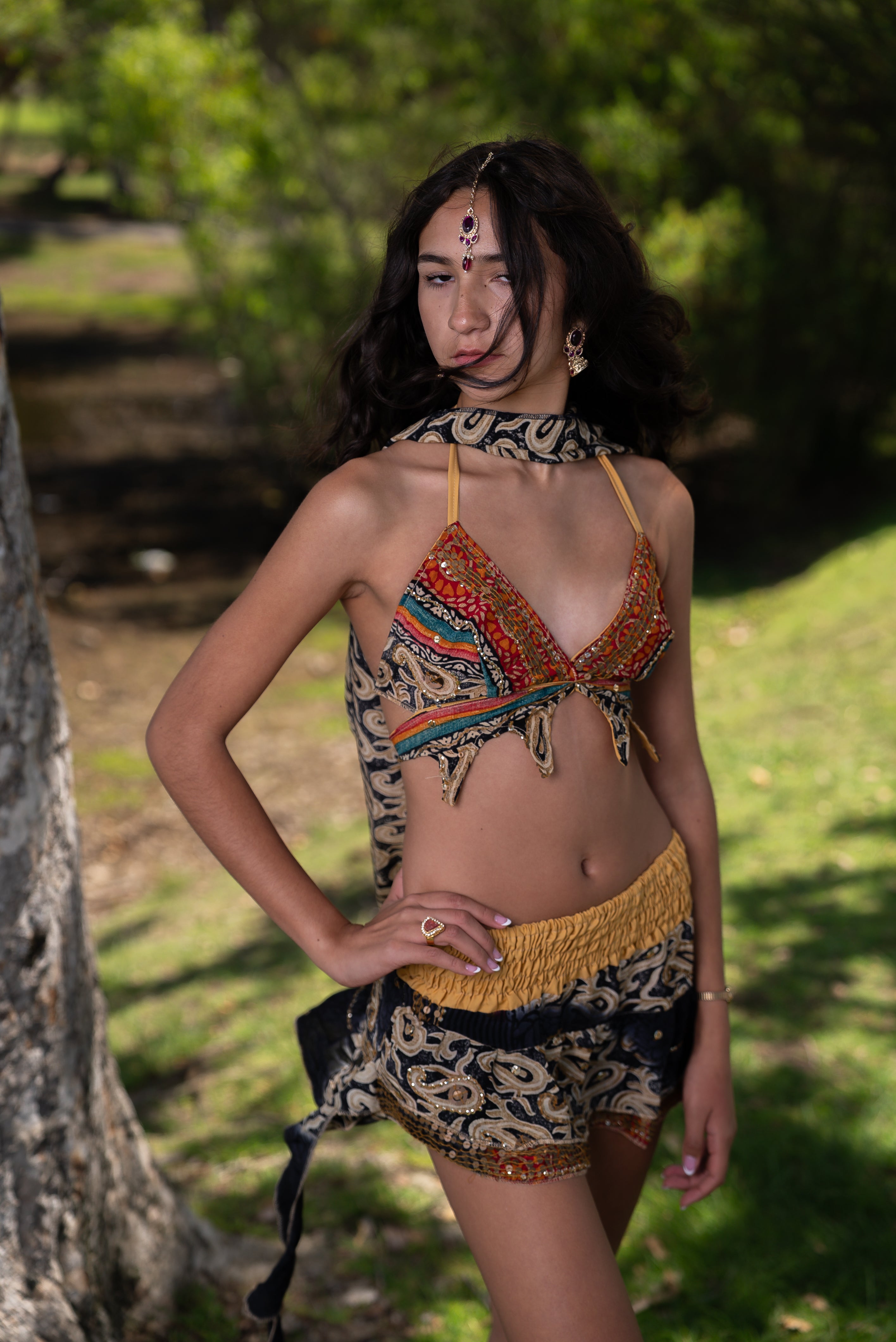 Bohemian rainbow Shakti set