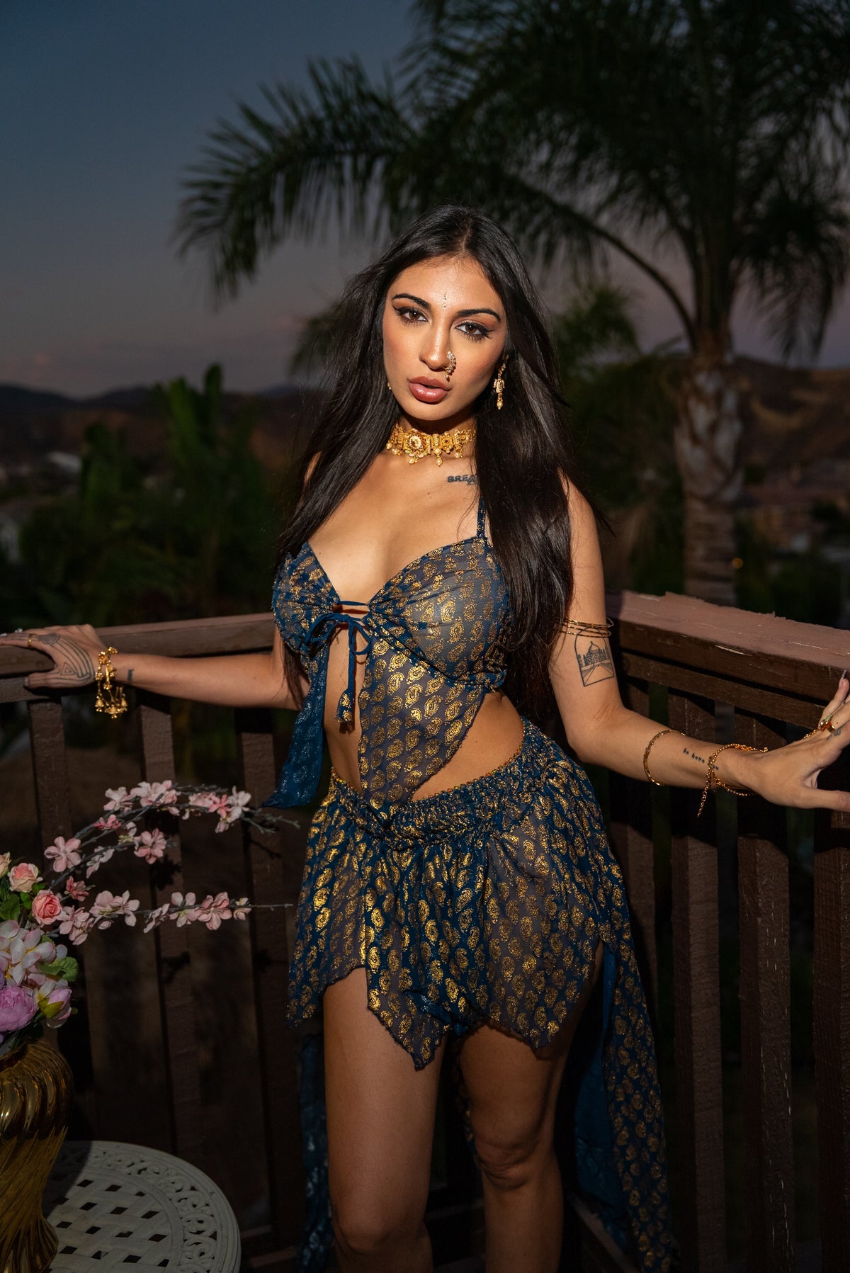 Golden moonlight butterfly set