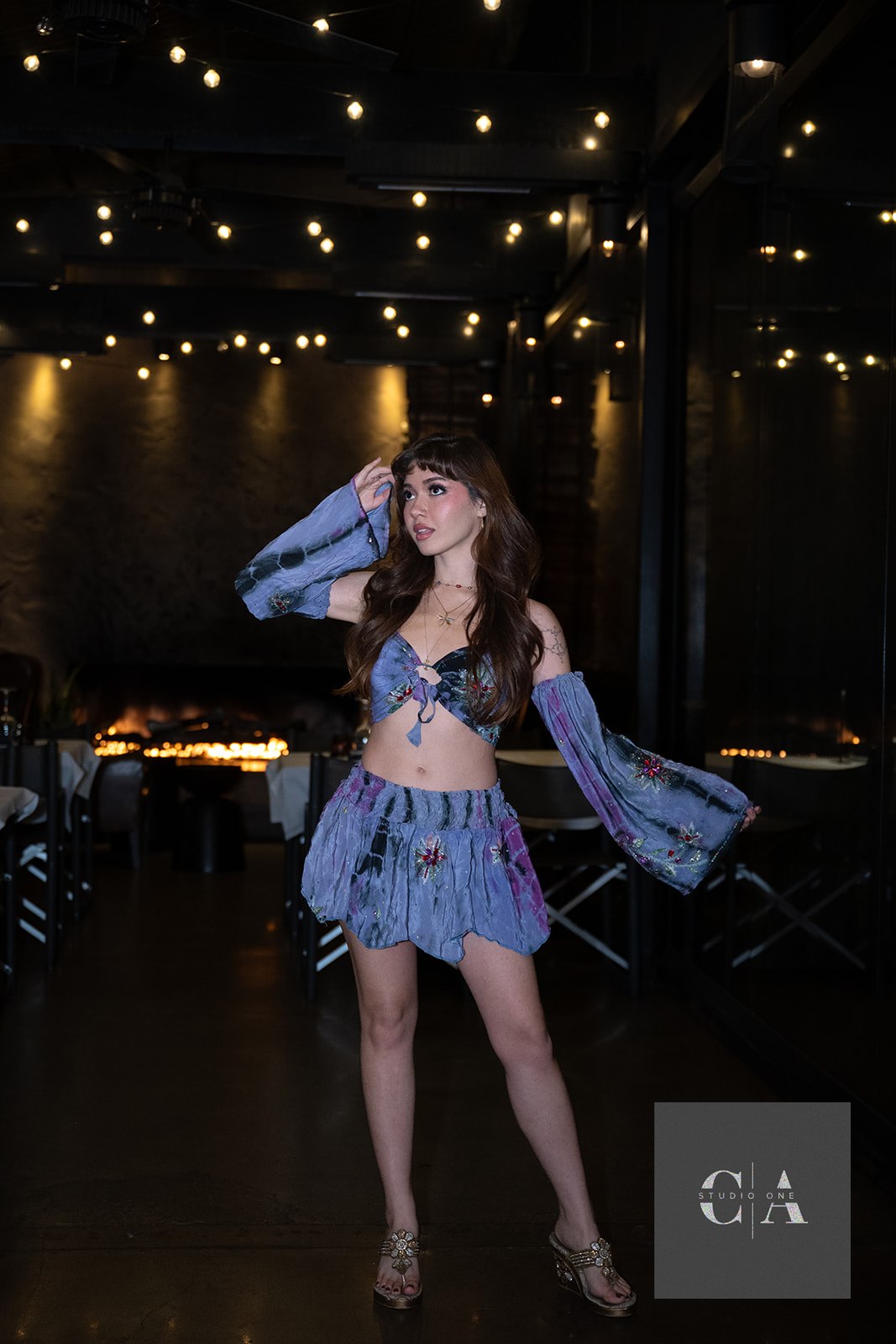 Cosmic Princess Lotus Mini Skirt Set