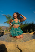 Load image into Gallery viewer, Teal Mermaid Micro Mini skirt set

