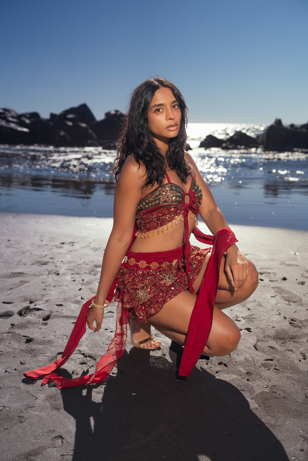 Ruby Rani Ruffle Mini Skirt Set
