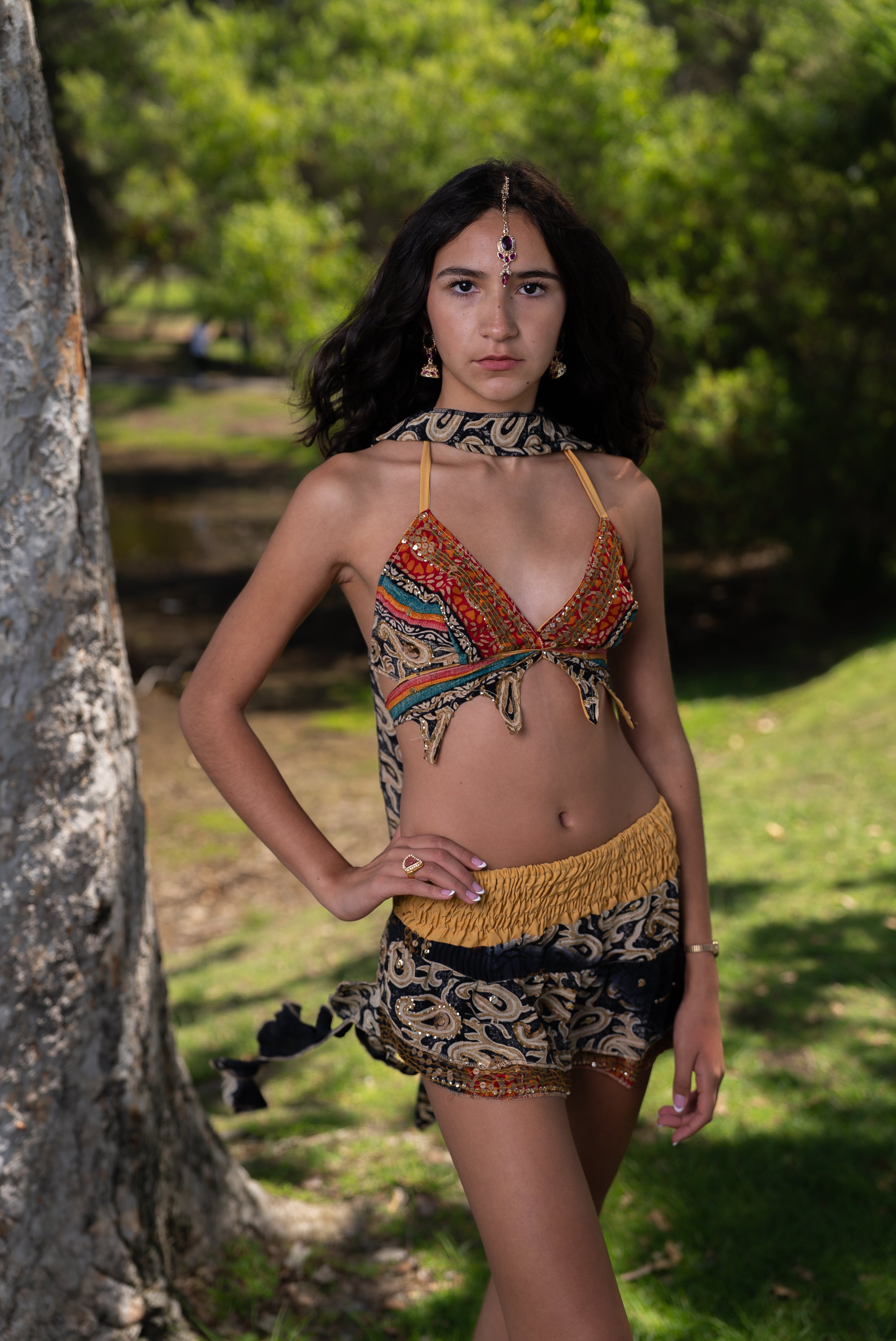 Bohemian rainbow Shakti set
