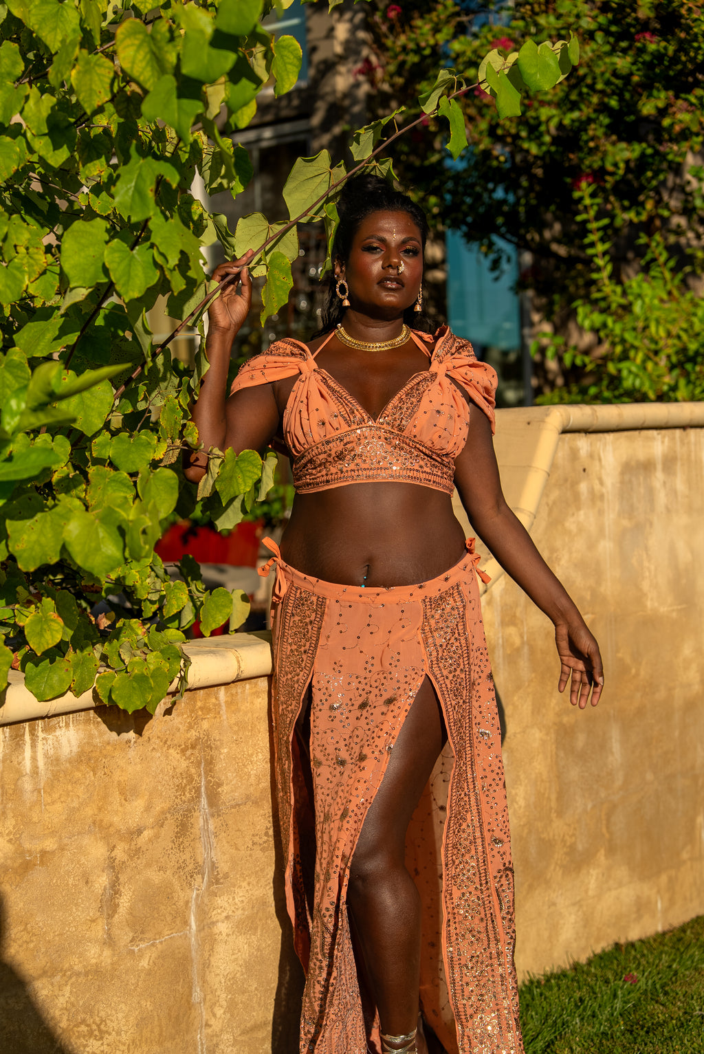 Peach Diamonds Katana Set