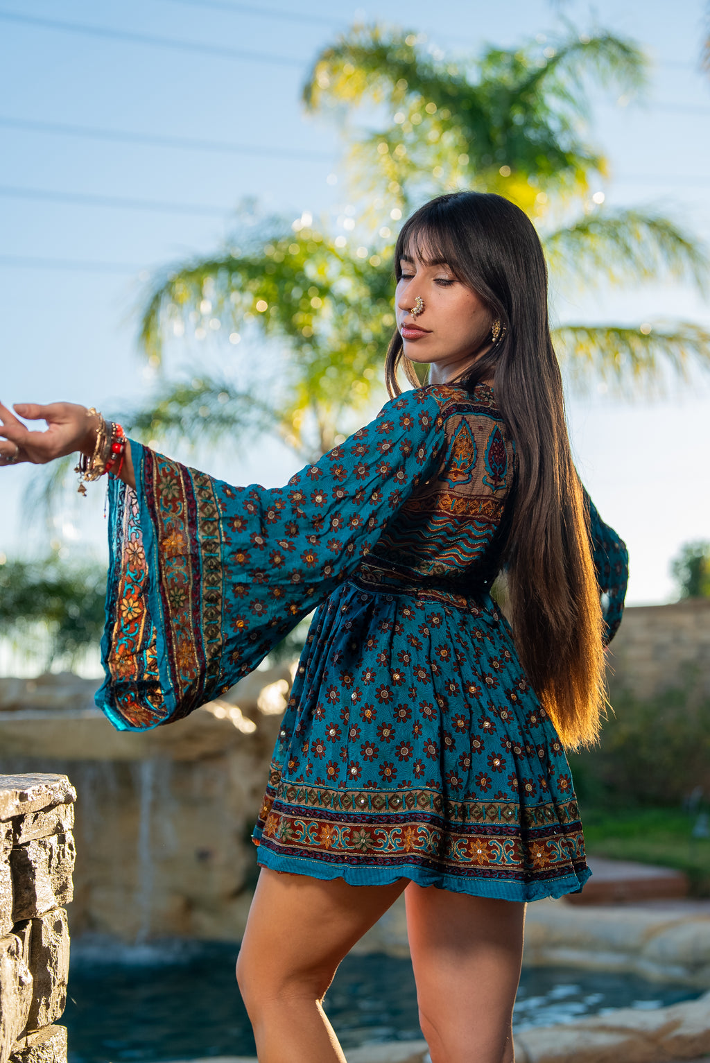 Aztec Azula Mini Babydoll Dress