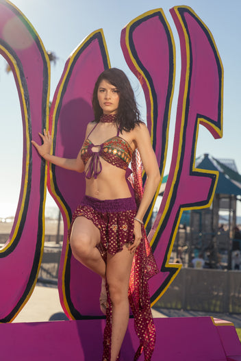 Pomegranate pixie butterfly skirt set