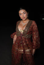 Load image into Gallery viewer, Ruby Royalty Ruffle Jacket Kimono
