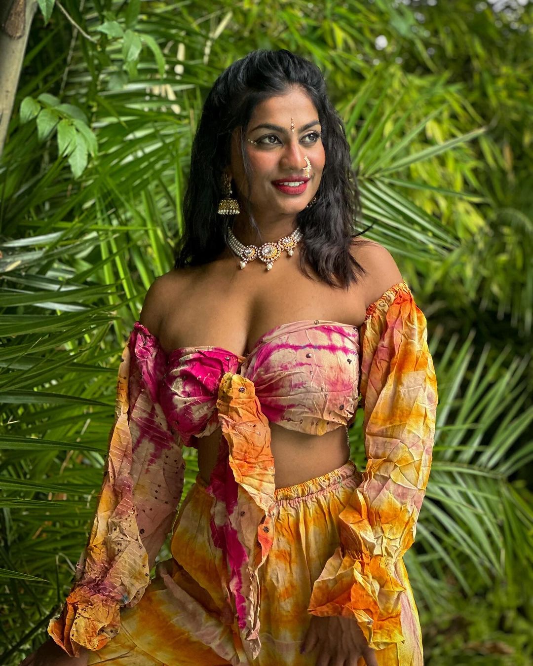 Sunset Rainbow Sharara Pants Set