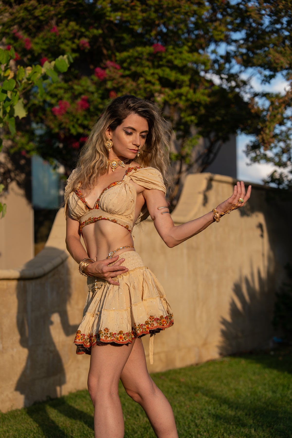 Sahara Rose Micro Mini Gehr Skirt Set