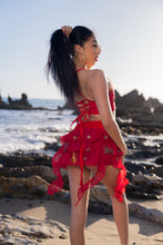 Load image into Gallery viewer, Fire Lotus Ruffle Mini Skirt Set
