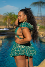 Load image into Gallery viewer, Teal Mermaid Micro Mini skirt set
