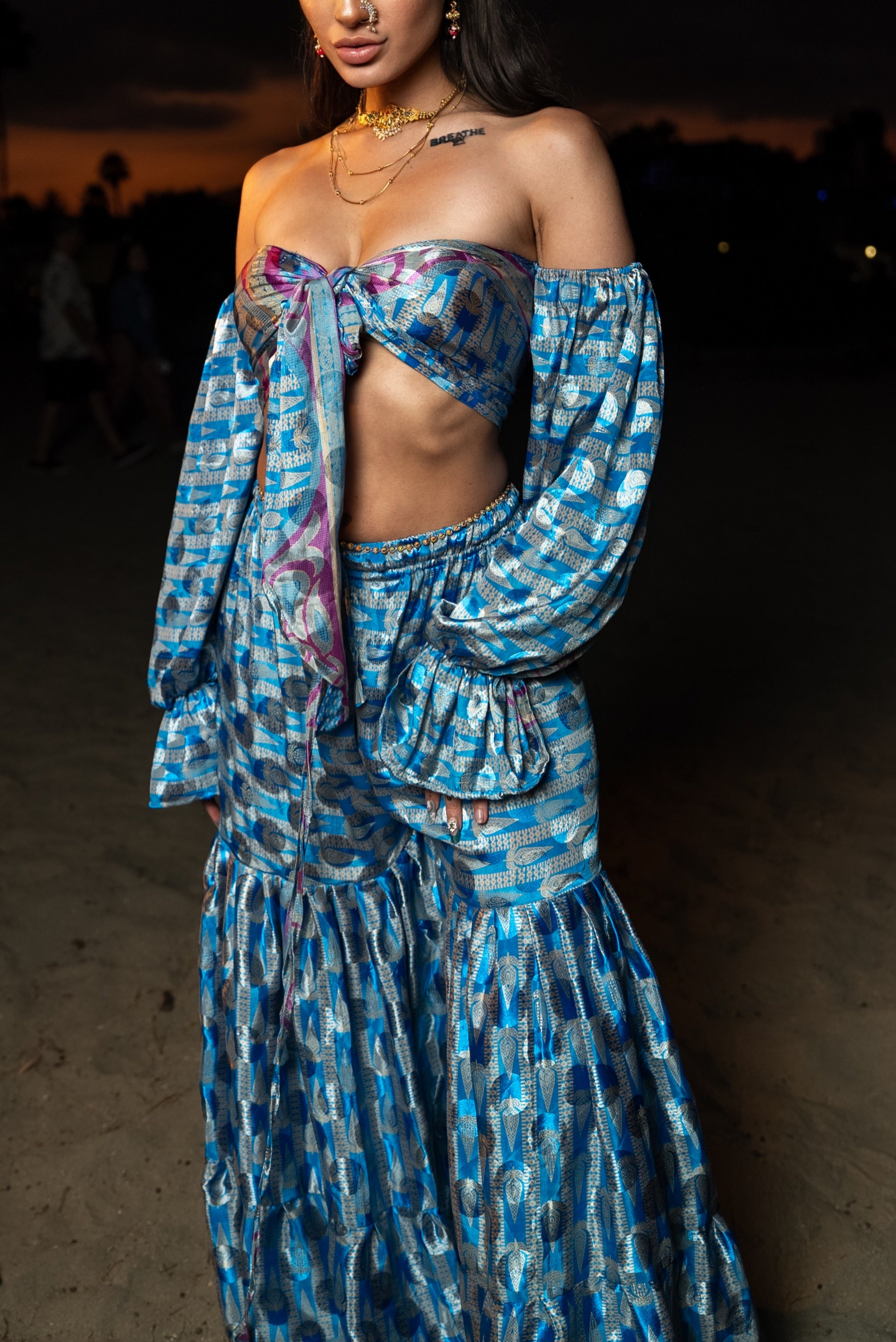 Mermaid princess sharara pants set