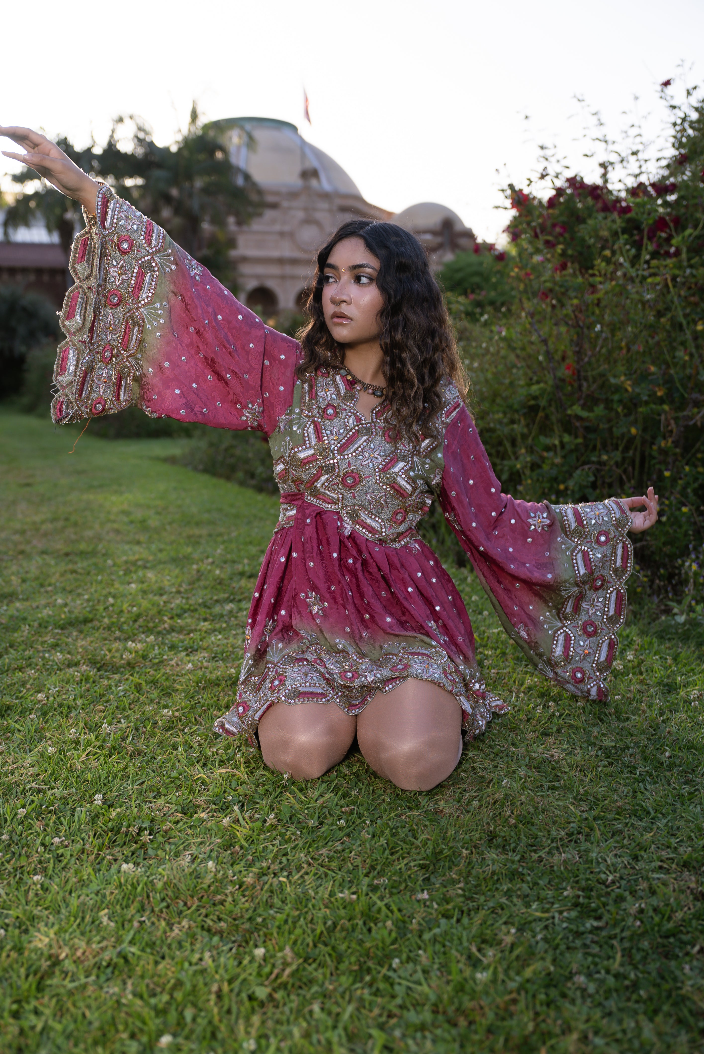Rose Kulfi Babydoll Dress