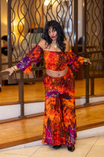 Load image into Gallery viewer, Passionfruit Fire Sharara Pants Set
