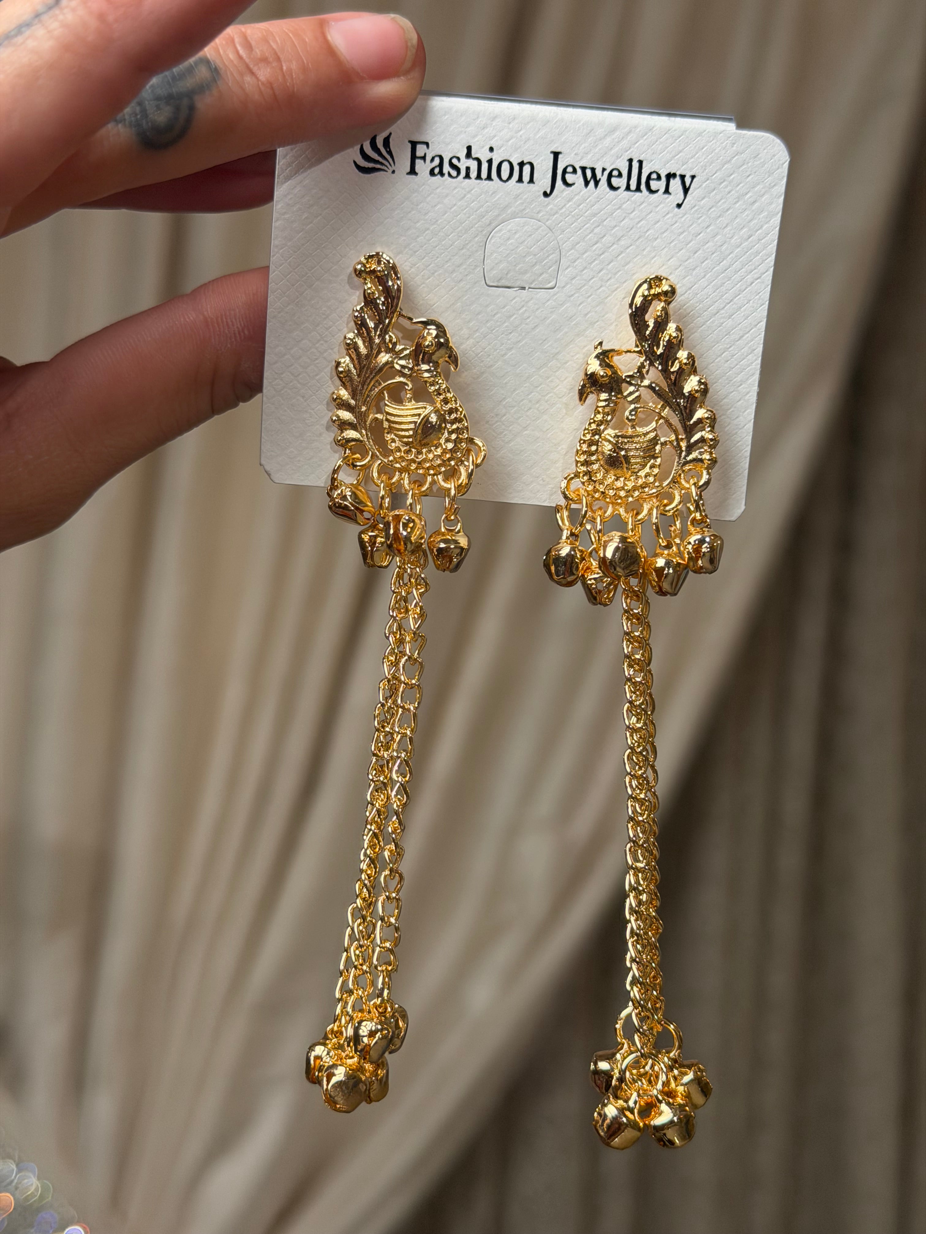 Peacock darling kashmiri earrings