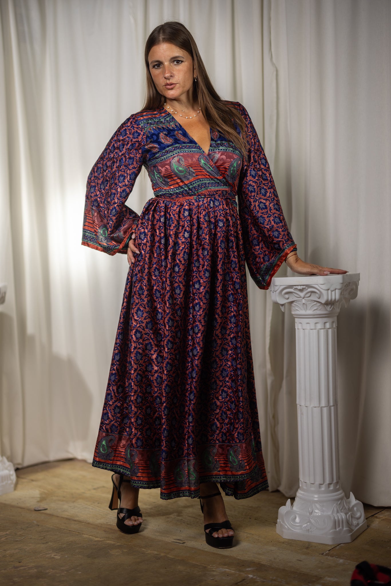 Bohemian Peacock Anarkali Dress